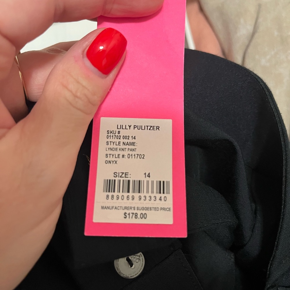 Lilly Pulitzer Onyx Knit Dress Pant - Black